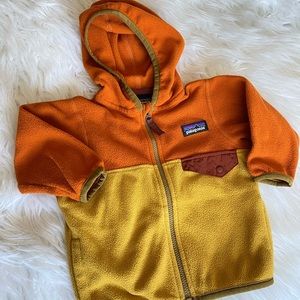 Patagonia Baby Micro fleece jacket mustard color size 3-6m